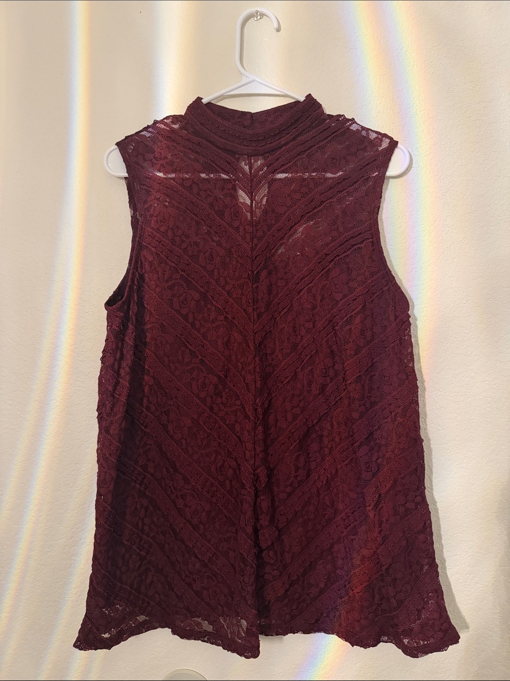 Knox Rose Sleeveless Lace High Neck Camisole -
